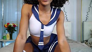 The naughty girl stripped and teased her daddy, craving his hot cum inside her.