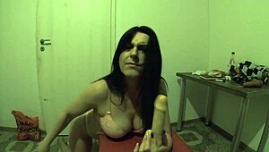 Milfycalla plays kinky games in swimsuit for mega orgasm. She uses dildo and toys in solo masturbation.