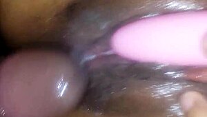 Wife uses vibrator for anal play with toys 😏