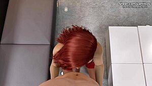 Exploring Busty Redhead's Intense Encounters in 3D Animated Game Part 8