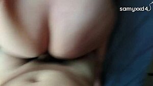 Enjoying the young big-ass girl without protection early in the morning.