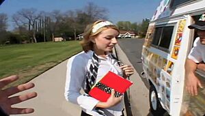 Lexi Belle Takes Intense Anal Banging From Ice Cream Man In Stockings