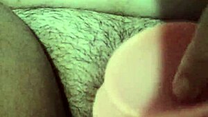 teen rubs herself with dildo in solo masturbation session