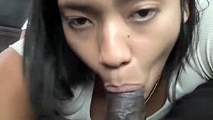 i suck the driver's huge dick to pay for the trip - amateur couple - nysdel