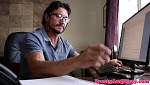 Fantasy Teen Deepthroats Hard Cock in Erotic Taboo Scene!