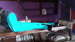 Laura shows off her heels and stockings in this amateur compilation.