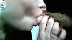 mature couple has fun on moscow balcony