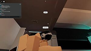 Futa Interacts With Character In Roblox Condo Setting