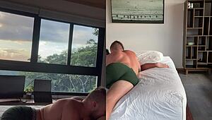 Asian whore gets pussy eaten to orgasm in homemade ASMR session!