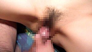 petite japanese girl filmed in bed after gymnastics class