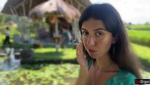 Cumwalk in public cafe while eating pasta carbonara with sperm on face