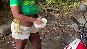 I helped a stranger, and she wanted sex in the forest; we almost got caught