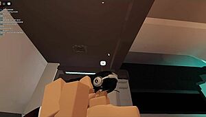 Futa Interacts With Character In Roblox Condo Setting