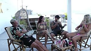 Couple kobra feels orgasm in bora cast.