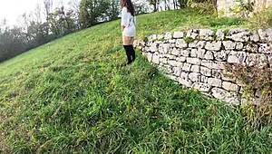 i walk and strip naked in nature, neighbors see my dripping pussy