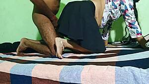 indian girl enjoys rough doggy with husband friend