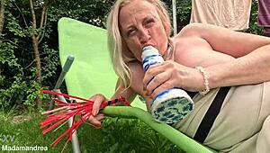 I used mega dildo on my prolapse pussy at home