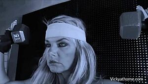 Hardcore sex is the best exercise. Vicky vette takes cock balls deep.