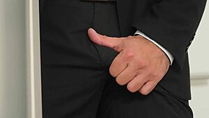 blonde nanny angelika grays meets her boss in the kitchen for some filthy fun