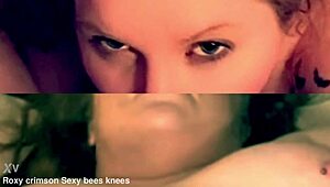 watch her smile as she gets cum on her ass from big cocks