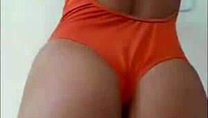 latina wife dancing, shaking ass, teasing and showing pussy