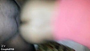 in this amateur couple's story, the black partner bends over on the sofa for a nice doggystyle session while bound