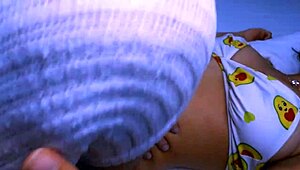 Student and Stepmother Share Intimate Moment in Living Room