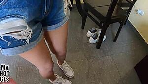 Homemade POV with Petite Prostitute and Underwear Scene