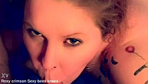 watch her smile as she gets cum on her ass from big cocks