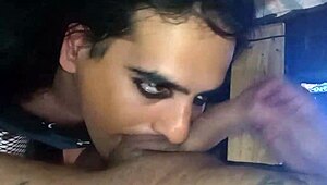 My favorite slave gives deep throat, I cum on her face outside in the storm?