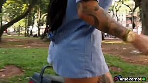 latina milf in lingerie gives blowjob to huge cock for real 😘