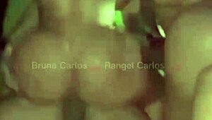 A blonde brazilian pretty woman sits on her not sister's husband in group gay juicy bareback threesome after party