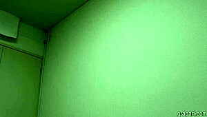 A beautiful japanese girl takes a shower