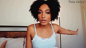 Hey, bratty black step sis Addis Fouche wants your monster cock in her ass! 😈