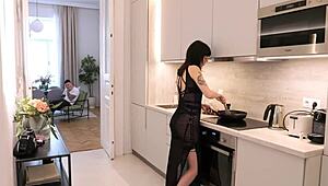 mia stone experiences her first double penetration as we slide two cocks into her tight pussy, making her scream in ecstasy