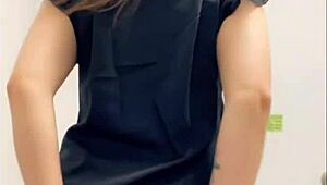 Teasing my wet pussy at work