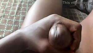 Amateur Kingtaiza Moans Dirty Talk While Milking Lactating Milk From Her Big Black Monster Cock In Homemade Solo Masturbation