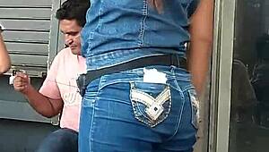 spying on two rich asses in fresero center