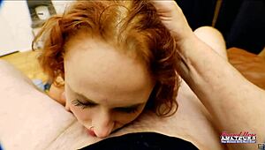 Petite Ginger Luna Parish Sucks and Rides Hard Cock