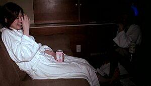 relaxing bath time for two amateurs captured on hidden camera.