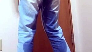 i had to pee in my jeans because my brother was using the bathroom