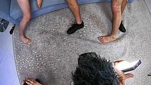 3 on 1 behind the scenes double penetration anal foursome with lika clarke