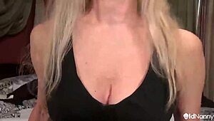 Slim Blonde Granny Cindy Feels Intense Solo Pleasure With Toys