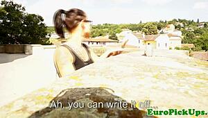 real pulled babe flashing tits for the camera outdoors?