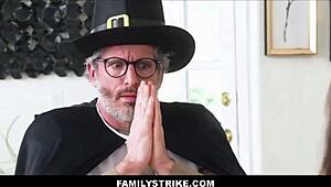 hot family thanksgiving dinner groupsex with stepmom stepson stepdaughter stepdad - who wants to join?