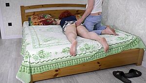 The stepmom says, 'lie down on the bed so I can have sex with you'