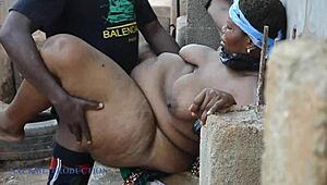 mad bbw picking dirt from the bin fucked by lonely guy with no wife