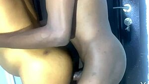 sexy ebony woman encounters a big black cock