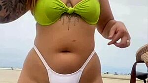 Virgin Fucks Ass in Front of Husband on Beach