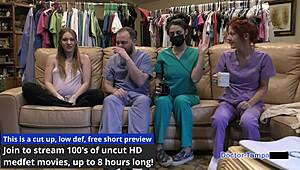 Blonde Nurse Nova Maverick Plays With Ultrasound In Hospital Backstage With Dr. Tampa